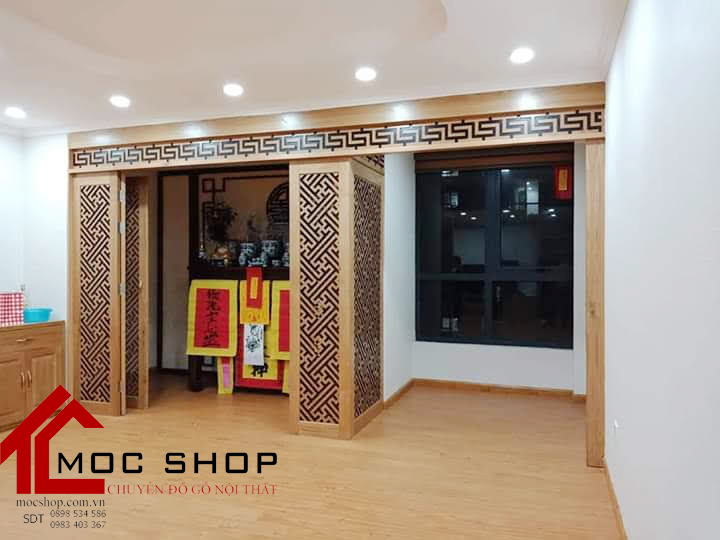 phòng thờ gỗ tự nhiên đẹp, giá rẻ
